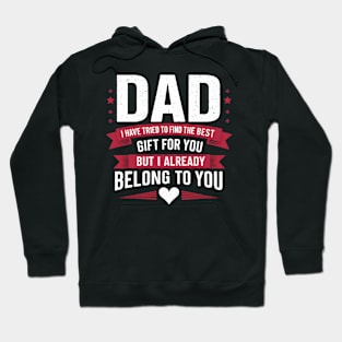 Dad from Kids Daughter or Son for fathers day Dad birthday Hoodie
